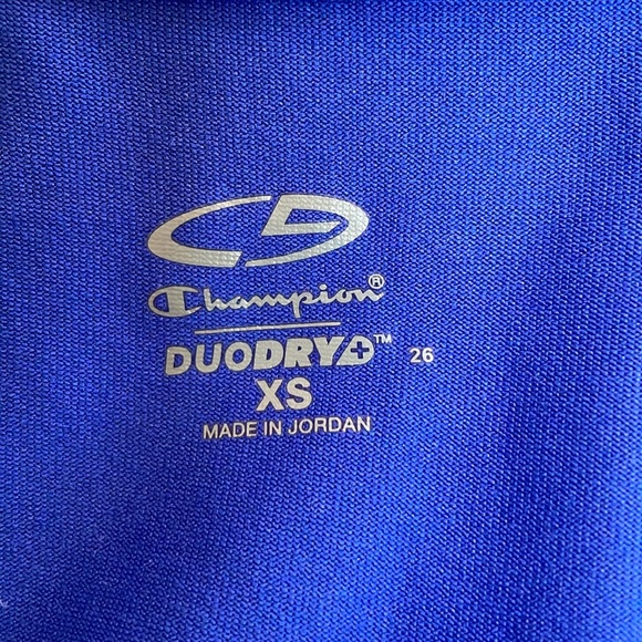Champion DuoDry long sleeve quarter zip top, size XS, like new, blue - Picture 5 of 6